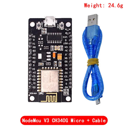 Wireless Module CH340/CP2102/CH9102X NodeMcu V3 V2 Lua WIFI Internet of Things Development Board Based ESP8266 ESP-12E