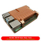 For Raspberry Pi 4 3 Model B 3B Plus Aluminum Case with Dual Cooling Fan Metal Shell Enclosure for RPI Raspberry Pi 4 3 Model