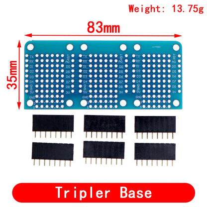 Esp8266 D1 Mini Pro Wifi Nodemcu Data Logger Shield Ds1307 Battery 0.66 Oled Dc Power Buzzer V1.0.0 Dual Base For Wemos Diy Kit