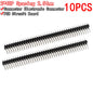 10Pcs 2.54mm 2x40 Pin 80 Pin copper Pitch Male Double Row Pin Header Strip Straight Needle Connector