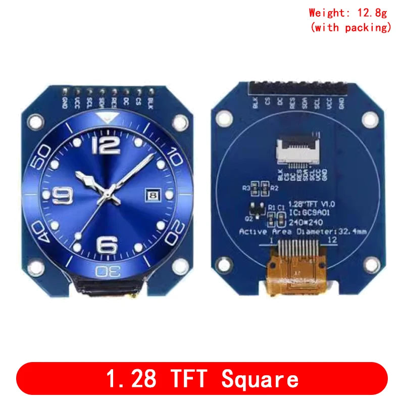 TFT Display 1.28 Inch TFT LCD Display Module Round RGB 240*240 GC9A01 Driver 4 Wire SPI Interface 240x240 PCB  For Arduino