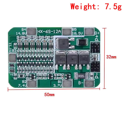 6S 15A 24V PCB BMS Protection Board For 6 Pack 18650 Li-ion Lithium Battery Cell Module New Arrival