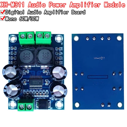 XH-M311 Mini Digital Amplifier Board TPA3118 Audio Amplifier Board Audio Power Amplifier Module Mono 60W