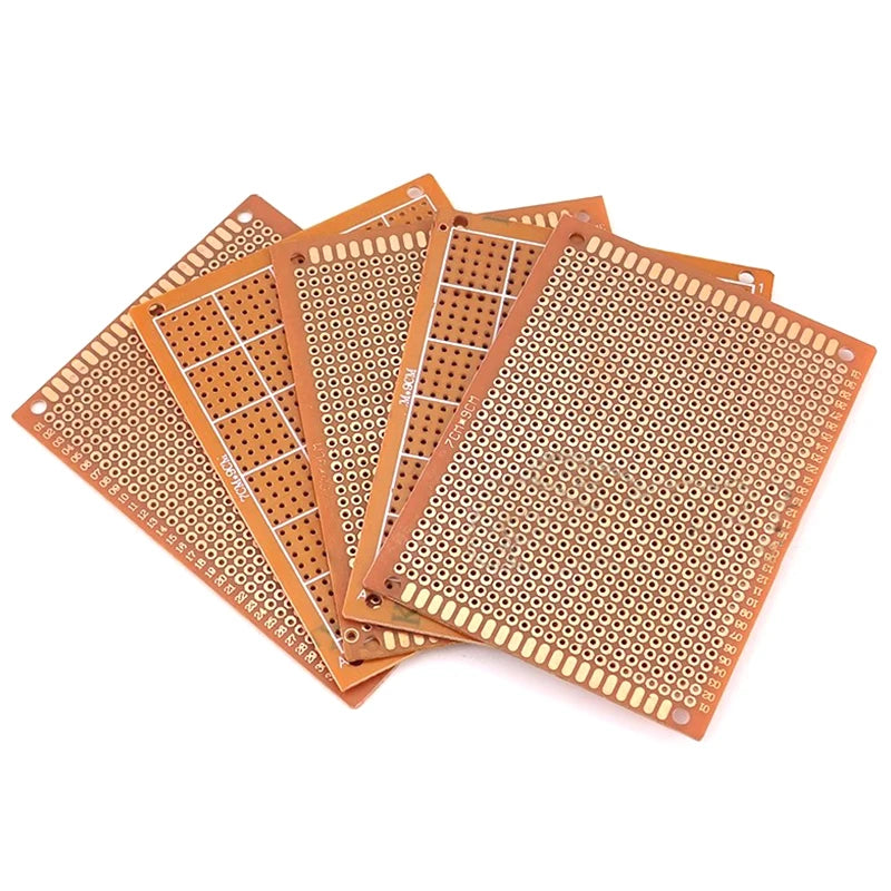 10pcs 7x9 7*9cm Single Side Prototype PCB Breadboard Universal Board Experimental Bakelite Copper Plate Circuirt Board Yellow