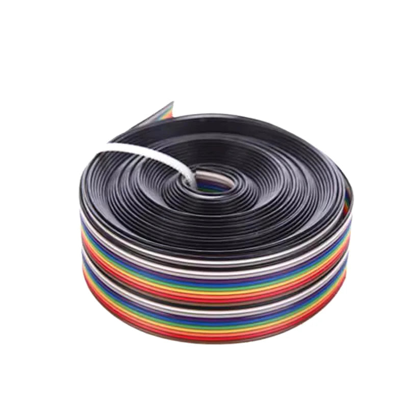 5Meter 10P/20P 2.54mm PITCH Color Flat Ribbon Cable Rainbow DuPont Wire for FC Dupont Connector