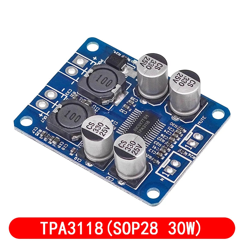 DC 8V-24V TPA3118 60W Mono Digital Audio Power Amplifier Board Amp Module For Arduino