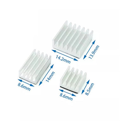 Raspberry Pi 4 Heat Sink Aluminum Metal Heatsink Silver Golden Blue Black Cooling Pad CPU RAM Cooler for Raspberry Pi 4 Model B