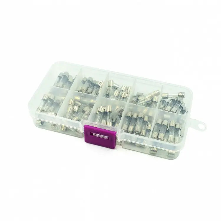 100Pcs/Set 5x20mm Quick Blow Glass Tube Fuse Assorted Kits,Fast-blow Glass Fuses 0.2A 0.5A 1A 2A 3A 5A 8A 10A 15A 20A