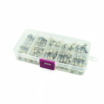 100Pcs/Set 5x20mm Quick Blow Glass Tube Fuse Assorted Kits,Fast-blow Glass Fuses 0.2A 0.5A 1A 2A 3A 5A 8A 10A 15A 20A