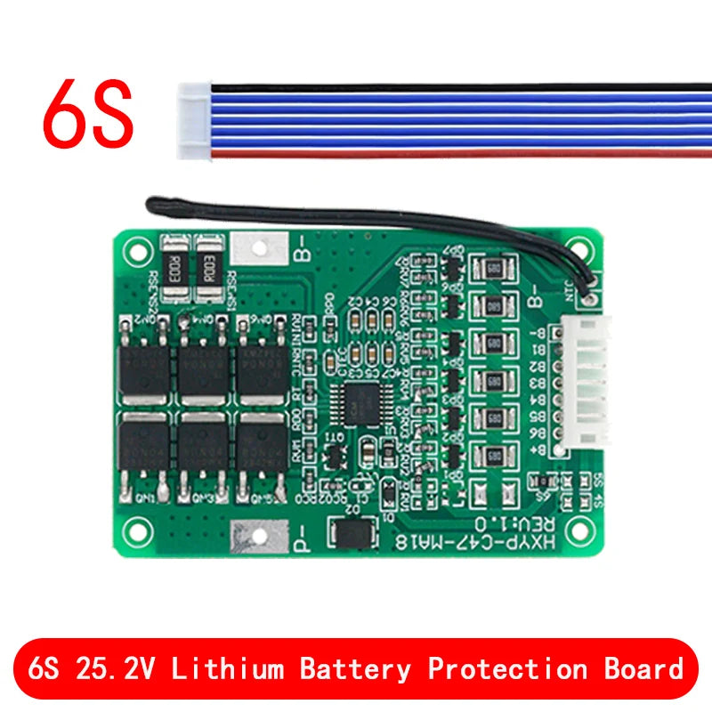 4S/5S/6S/7S BMS 16.8V 21V 20A 18650 Li-ion Lmo Ternary Lithium Battery Charger Protection Board With Balance