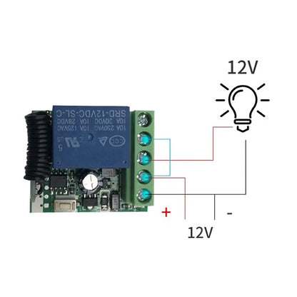 DC 12V 1 Channel Learning WIFI 315MHz Relay Switch Module with 315MHz Wireless Remote Control for Smart Home