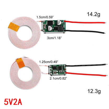 5V1A/5V2A wireless power supply module, wireless charging transmitter and receiver circuit board