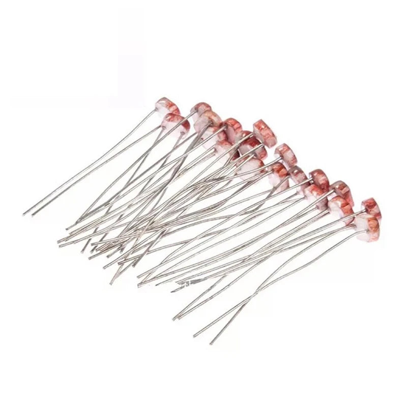 50PCS/lot  LDR Photo Light Sensitive Resistor Photoelectric Photoresistor 5528 GL5528 5537 5506 5516 5539 5549 For Arduino