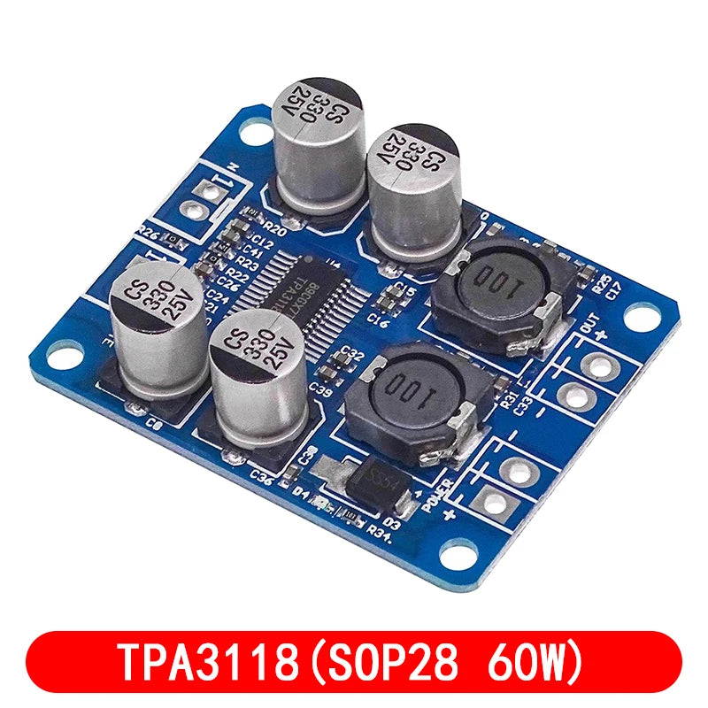 DC 8V-24V TPA3118 60W Mono Digital Audio Power Amplifier Board Amp Module For Arduino