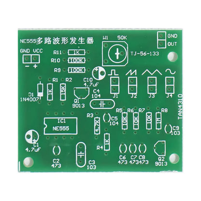 DC6-12V NE555 Pulse Generator Module Sine/Triangle/Square Wave generator multi-channel Waveform Signal Generator DIY Kit