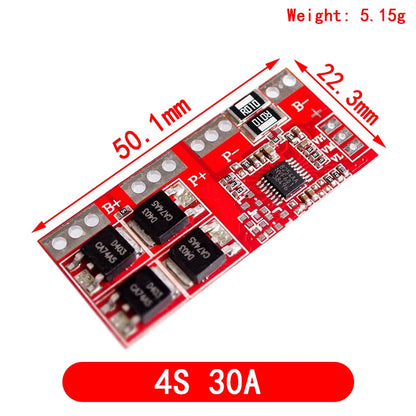 1S 2S 3S 4S 3A 20A 30A Li-ion Lithium Battery 18650 Charger PCB BMS Protection Board For Drill Motor Lipo Cell Module