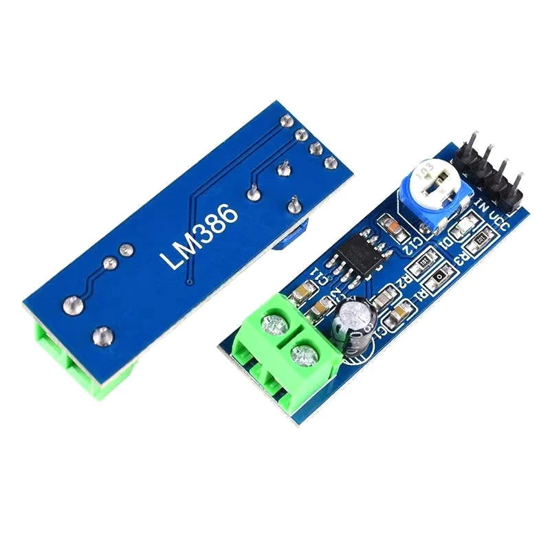 5pcs LM386 audio power amplifier module 200 times gain amplifier board mono power amplifier 5V-12V Input