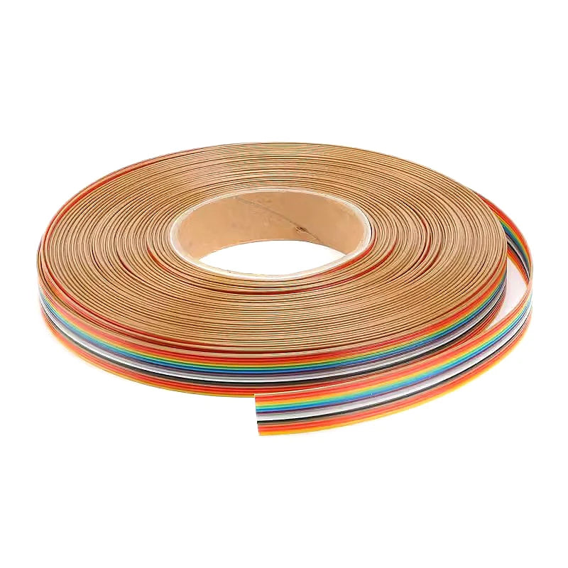5Meter 10P/20P 2.54mm PITCH Color Flat Ribbon Cable Rainbow DuPont Wire for FC Dupont Connector