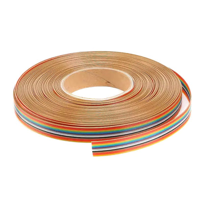 5Meter 10P/20P 2.54mm PITCH Color Flat Ribbon Cable Rainbow DuPont Wire for FC Dupont Connector