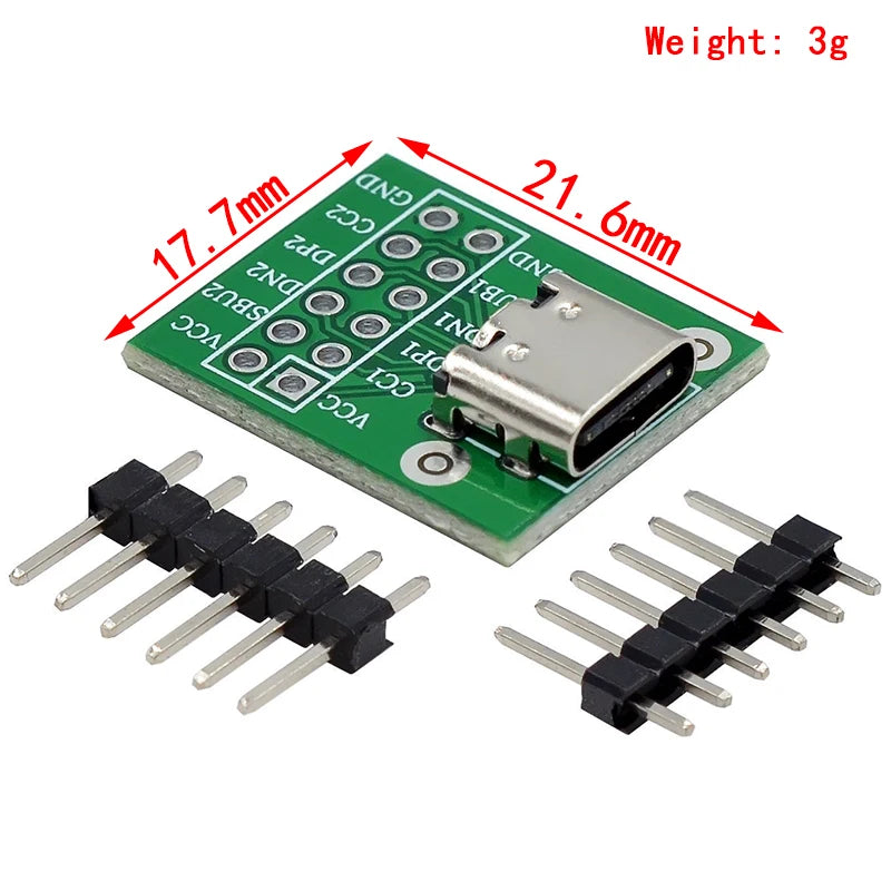 Type-c usb transfer pin dip female base B adapter plate welded female head typec feed and discharge pin